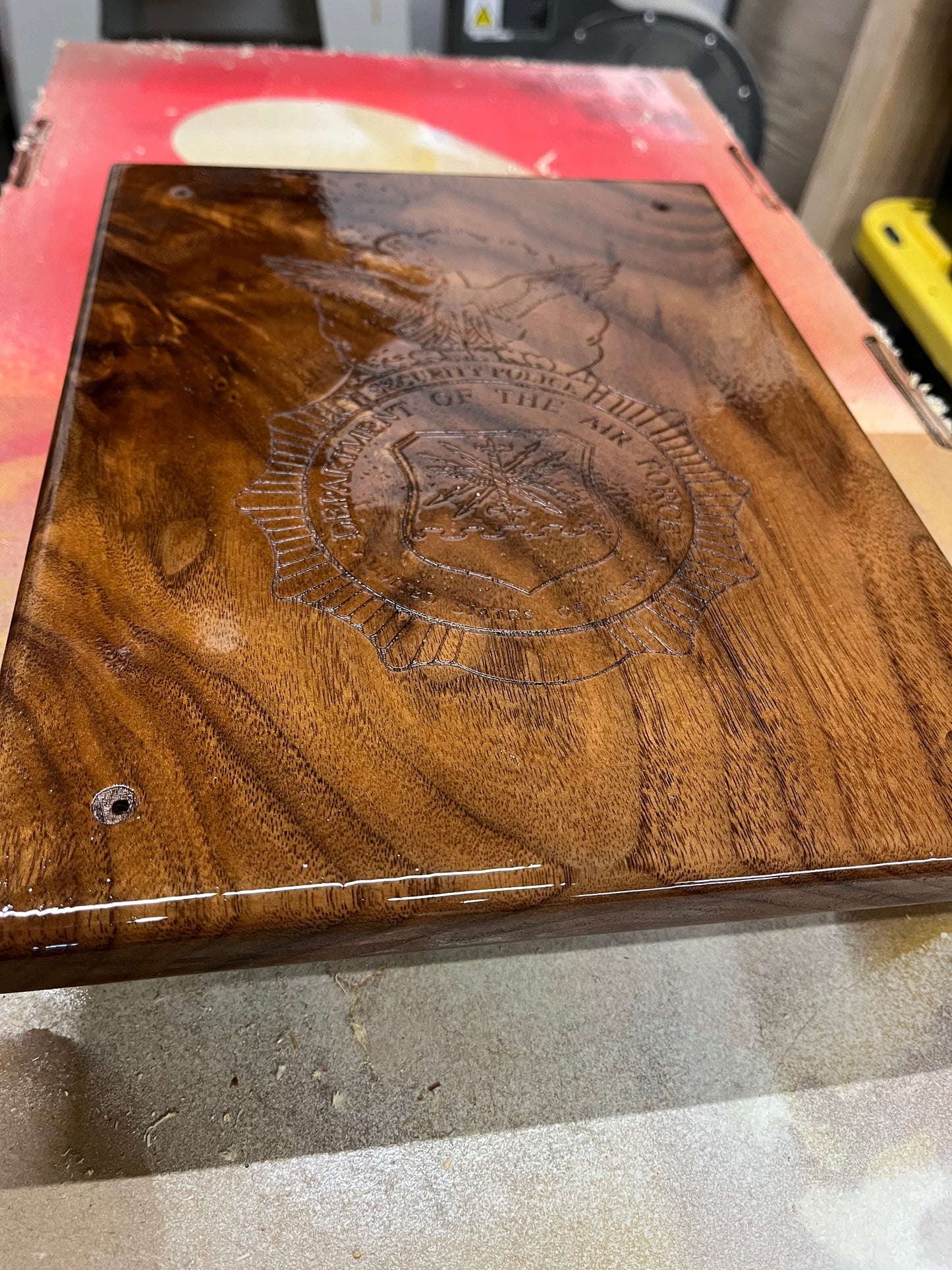 Walnut plaque