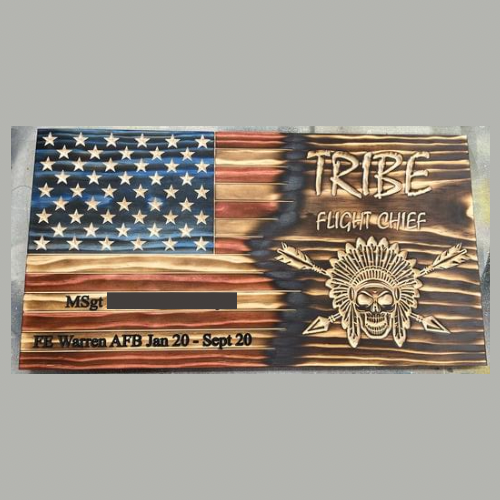 Flt 5 tribe flag with call sign going away